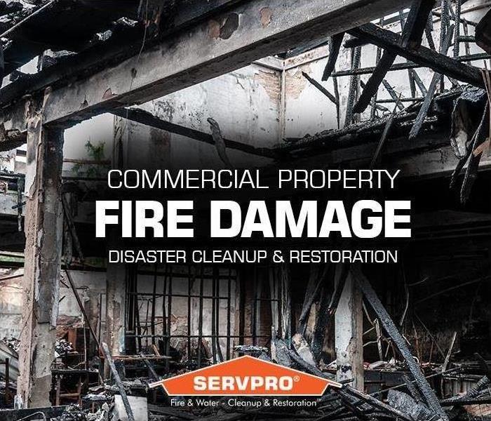 Fire damaged commercial building