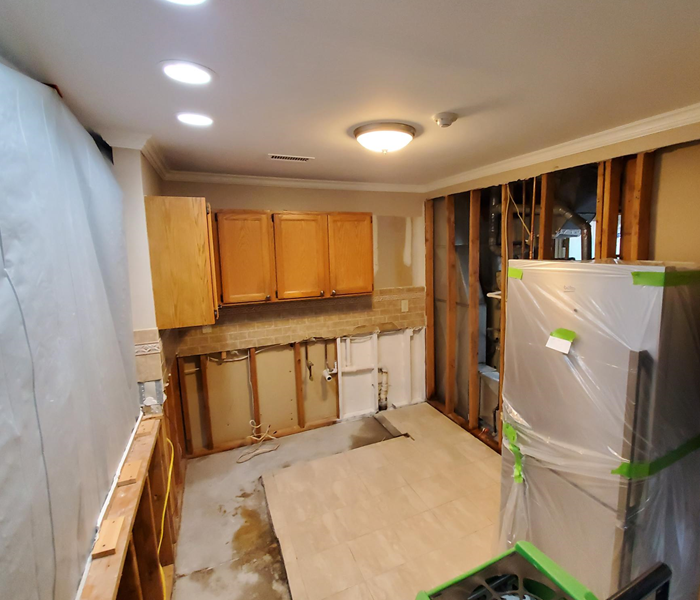 Kitchen under construction